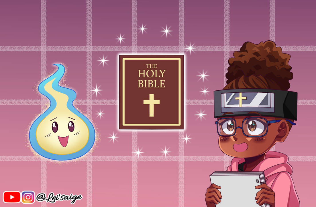 Original artwork featuring a Bible